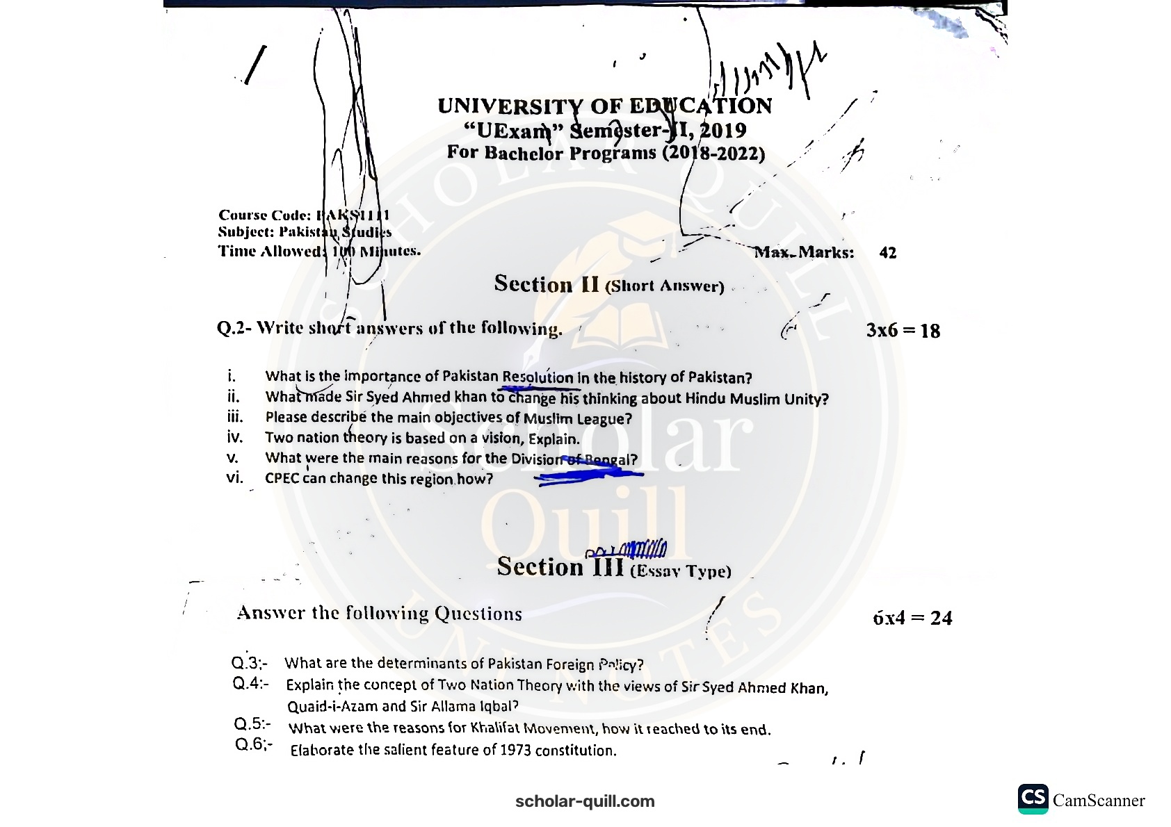 Pakistan Studies — 2019 All Programs