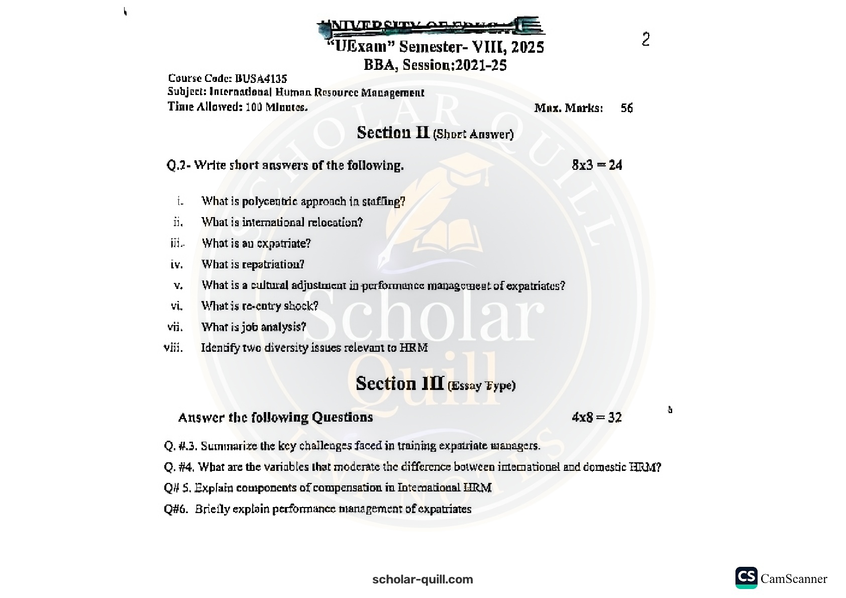 International Human Resource Management — 2025 BBA