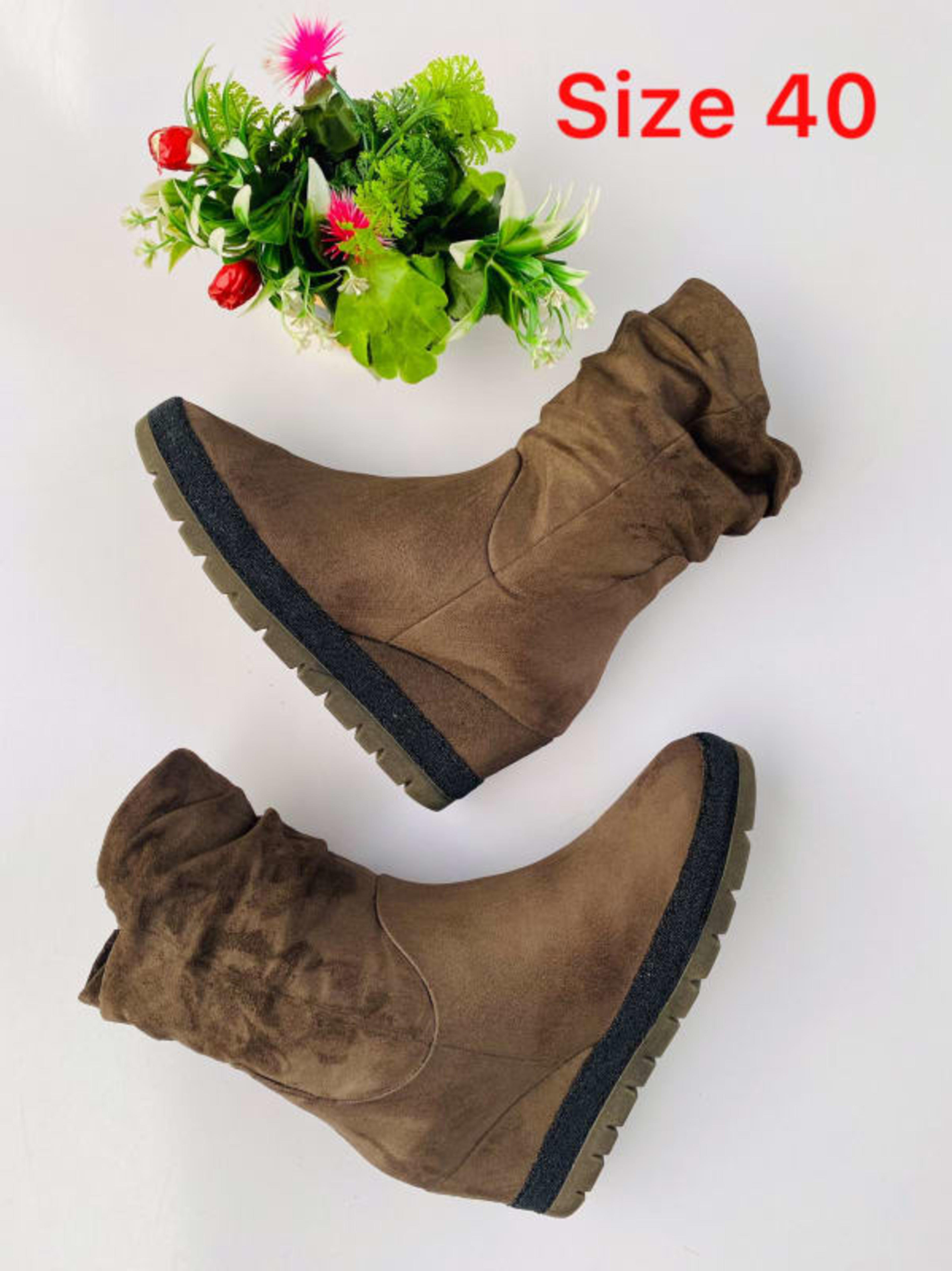 Brown Slouchy Ankle Boots