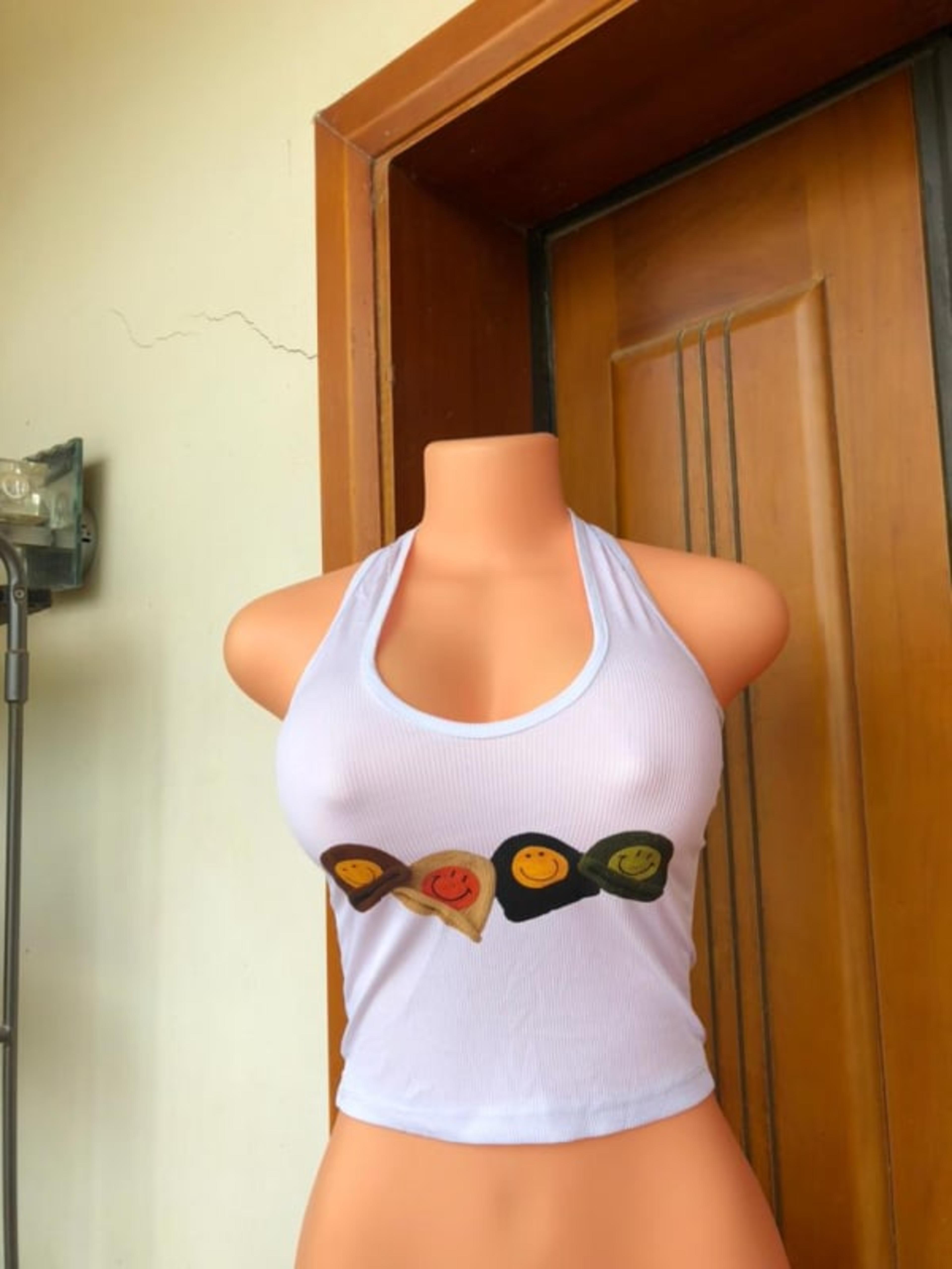 Halter Top with Smiley Design