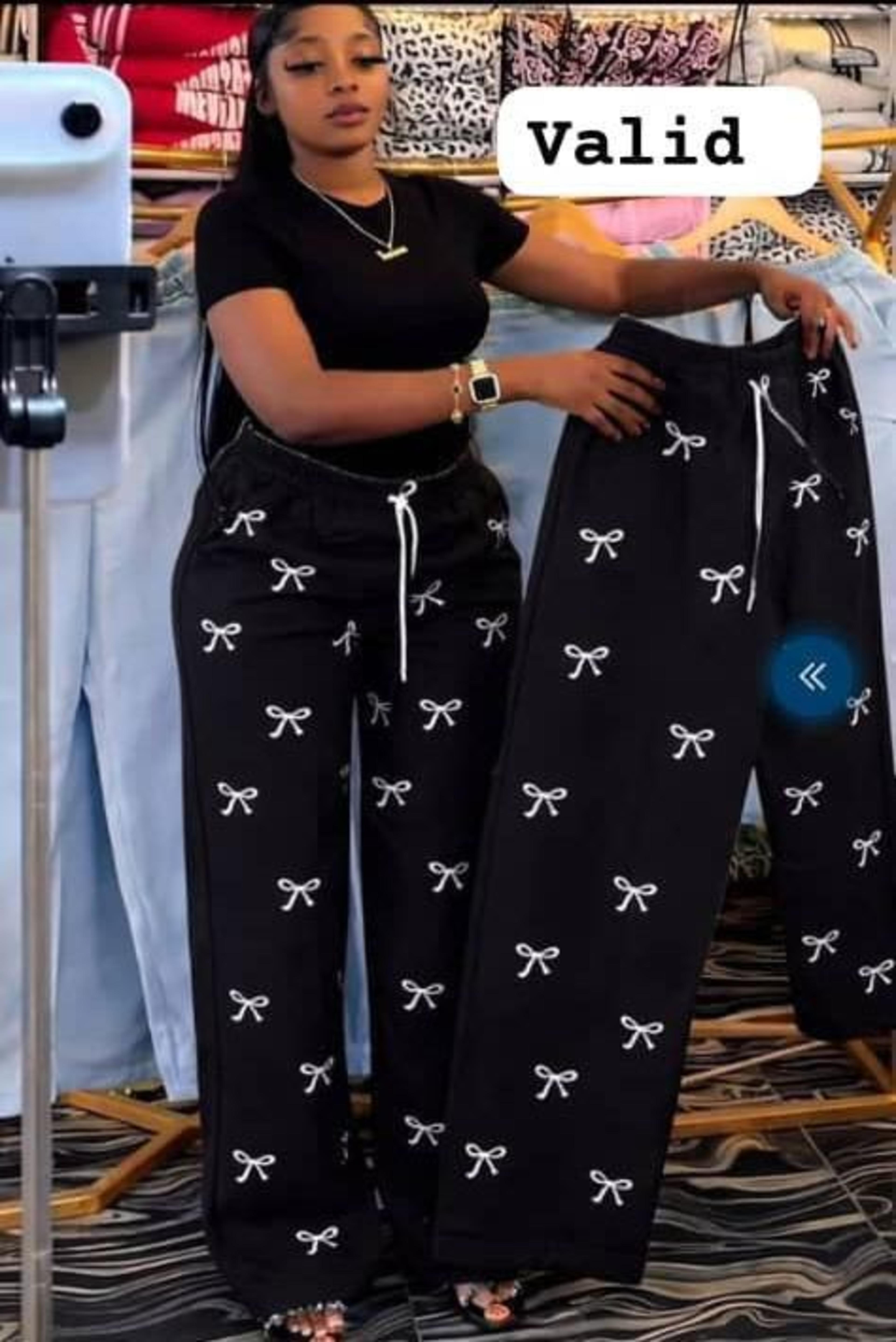 Stylish Joggers with Bows