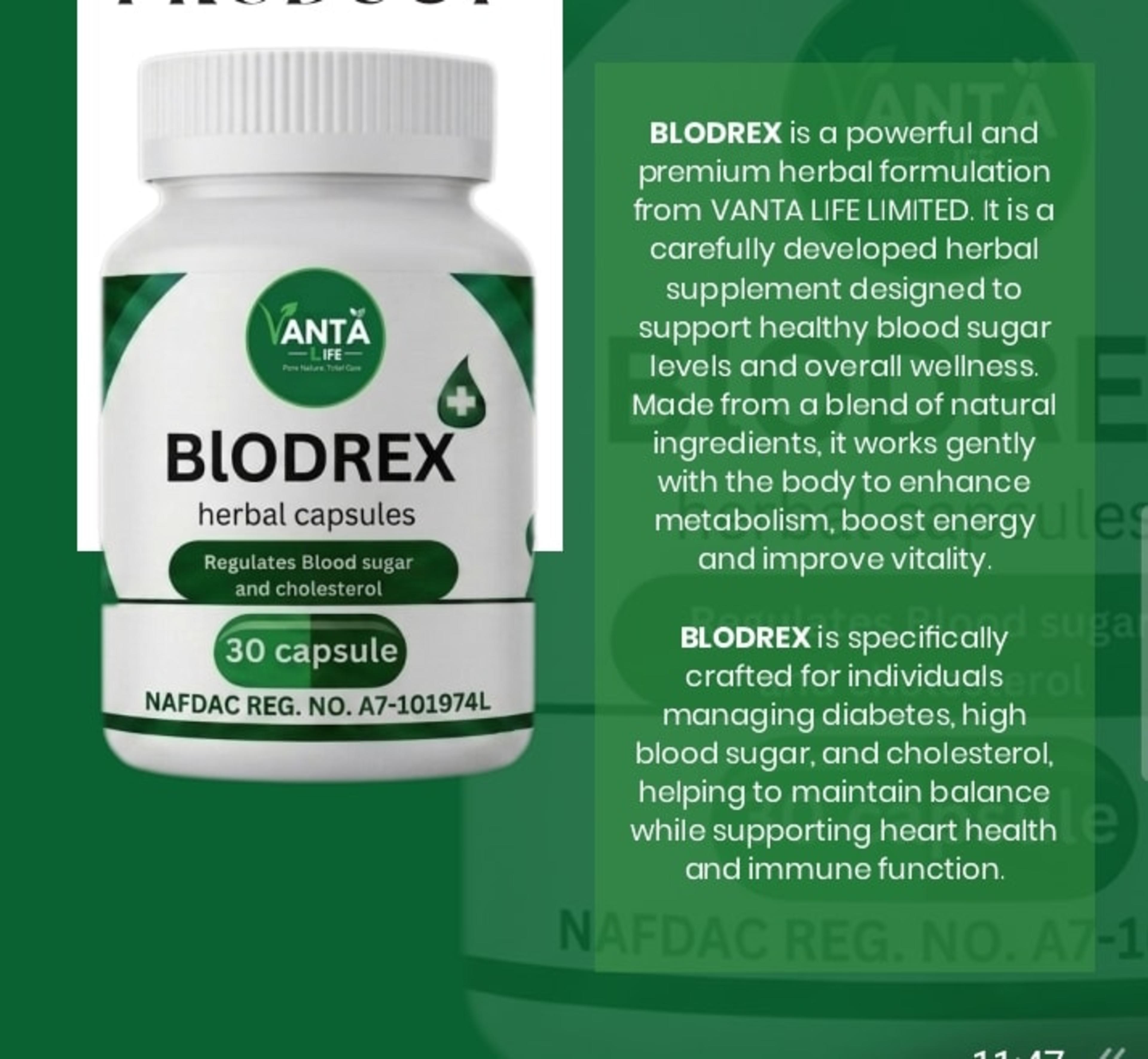 Blodrex herbal capsules