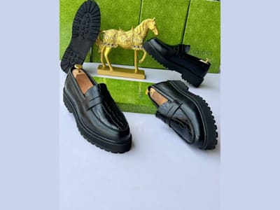 Croc skin loafers