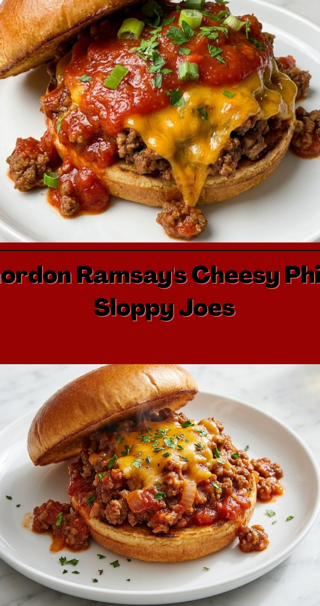 Gordon Ramsay's Cheesy Philly Sloppy Joes
