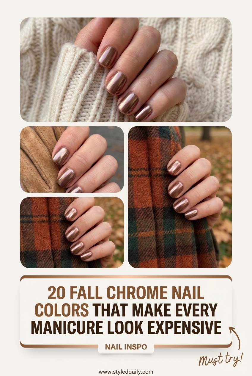 20 Fall Chrome Nail Colors That Make Every Manicure Look Expensive