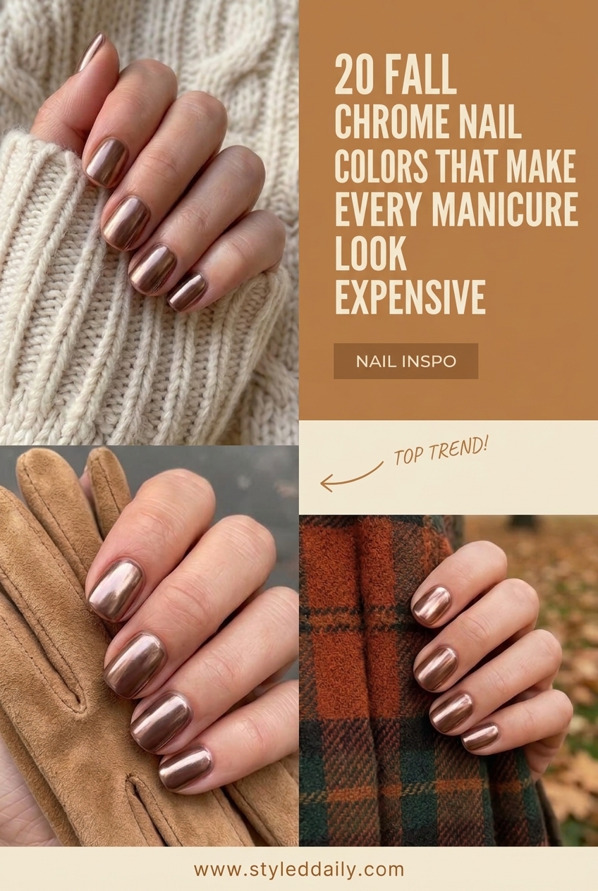 20 Fall Chrome Nail Colors That Make Every Manicure Look Expensive