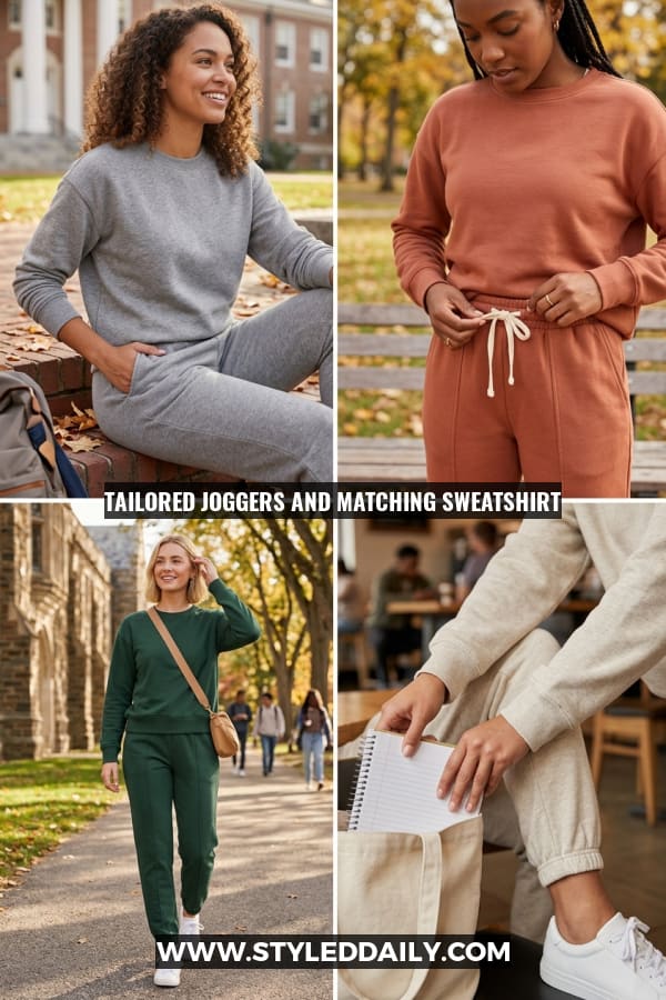 Tailored Joggers and Matching Sweatshirt