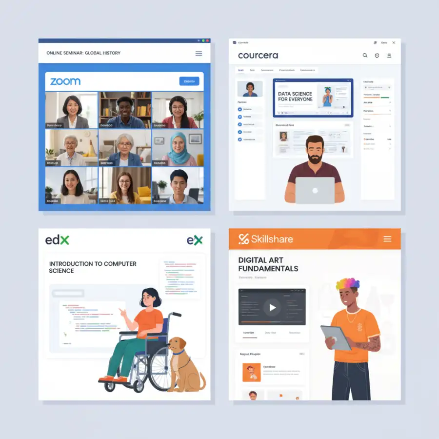 Hand choosing an option on a tablet screen, symbolizing the decision-making process for selecting an online learning platform.