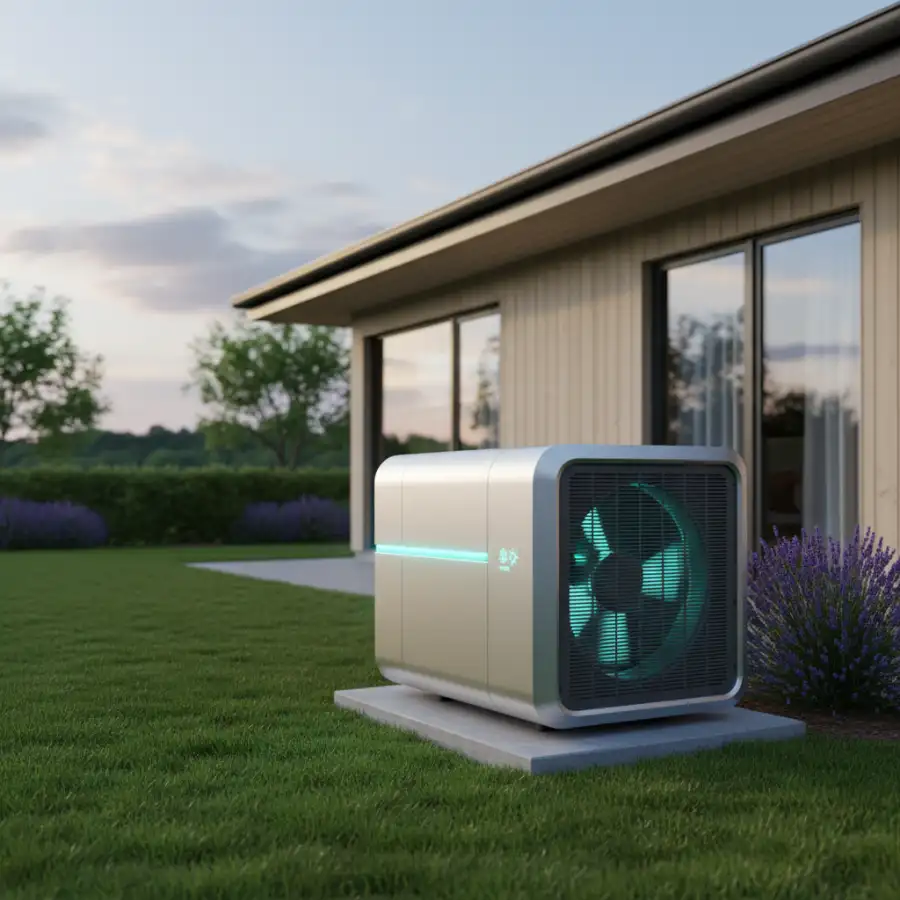 Diagram showing airflow through a modern home's HVAC ductwork, illustrating system components and efficiency.