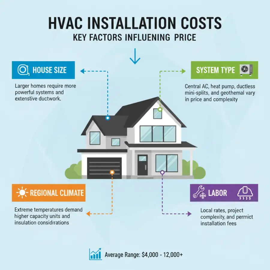 Hands holding a smartphone with an HVAC app, representing smart home climate control and long-term cost management.