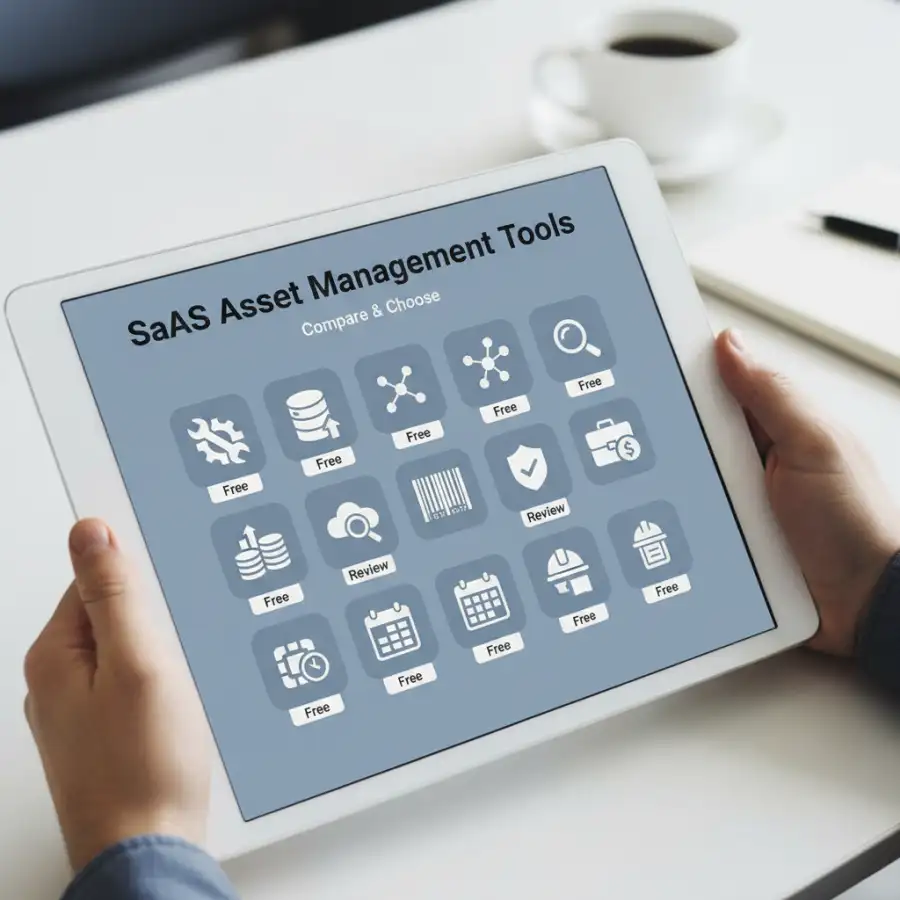 Person scanning a barcode on a piece of equipment, symbolizing asset tracking
