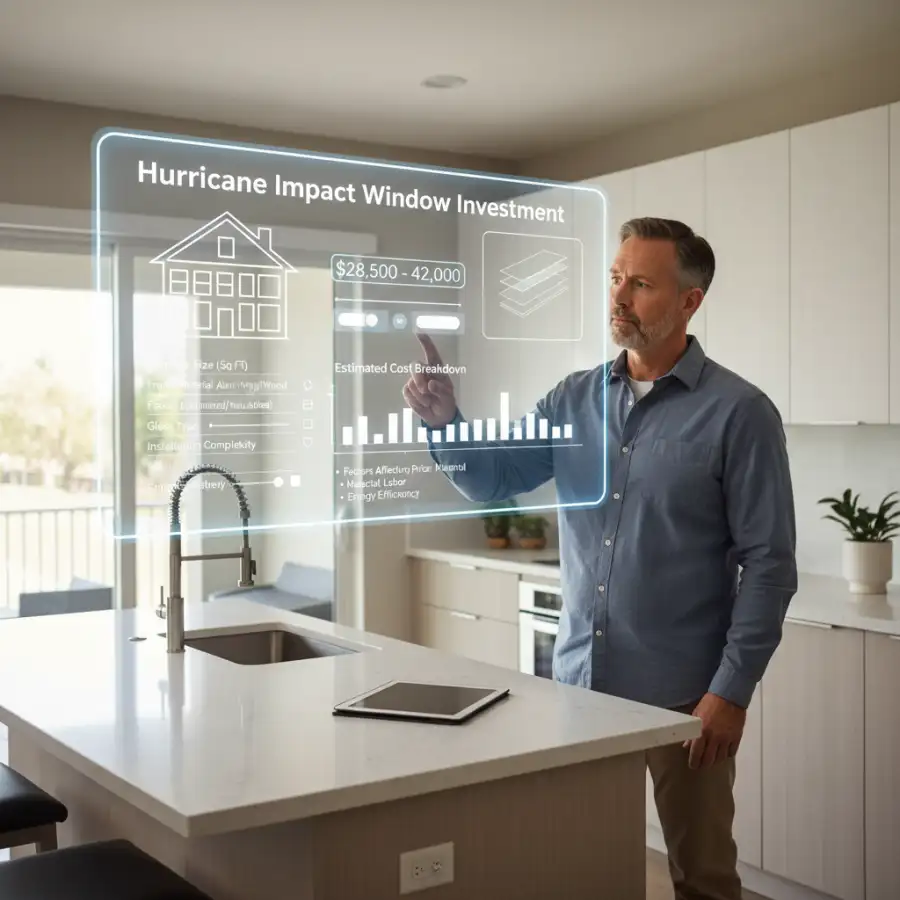 A detailed close-up of laminated impact glass, showcasing its multi-layer construction for extreme durability and safety.