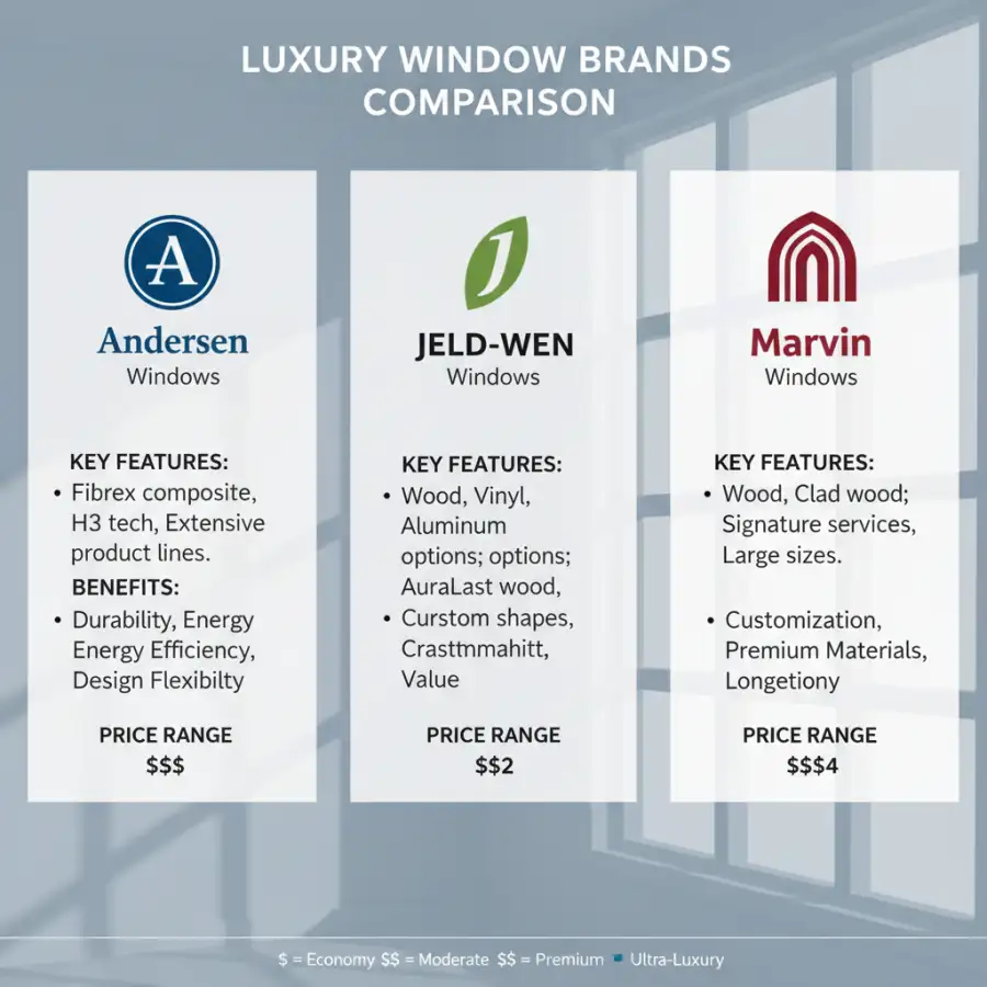 A close-up of a high-quality, custom-crafted luxury window frame, showcasing intricate details.