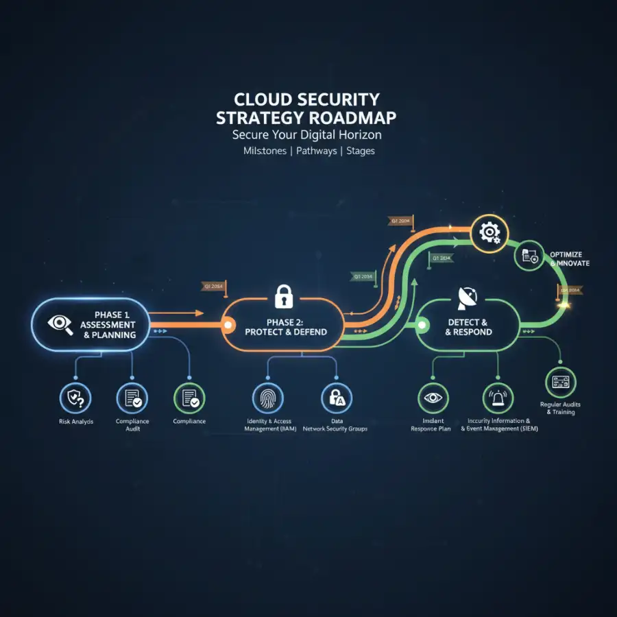 A network engineer configuring security settings on a VPC dashboard, demonstrating proactive cloud network security.