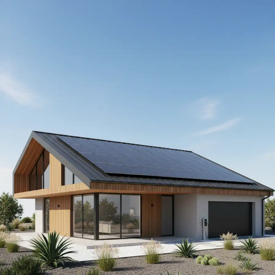 Blueprint of solar installation with financial charts and checklist for planning.