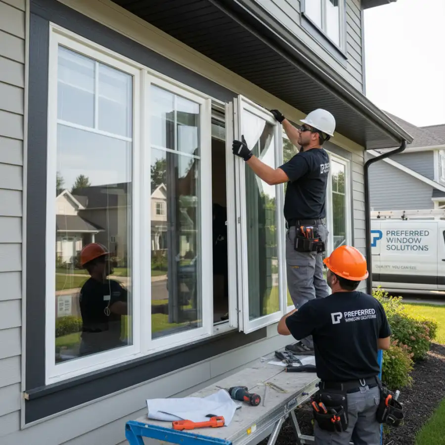 A homeowner reviewing a comprehensive project quote with a contractor on a tablet, symbolizing transparency and informed decision-making.