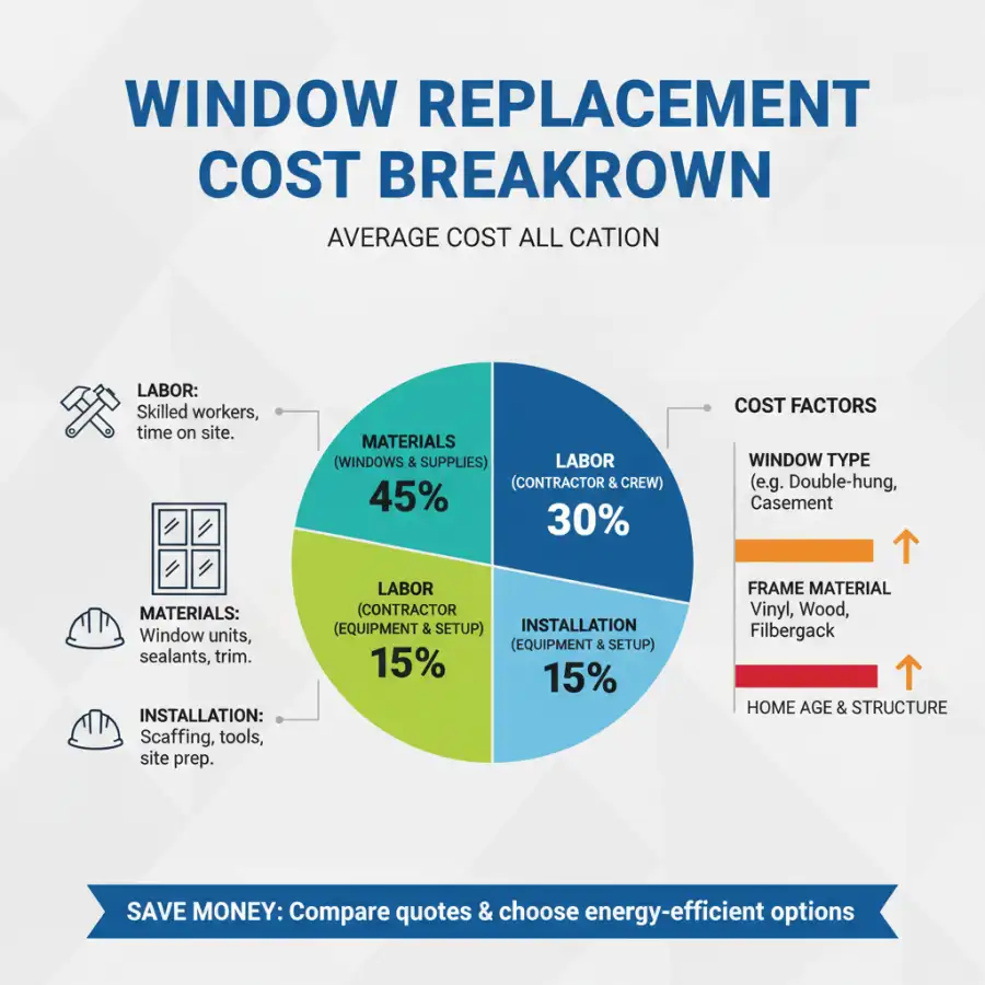 A contractor overseeing the final touches on a newly installed window, ensuring quality and satisfaction.