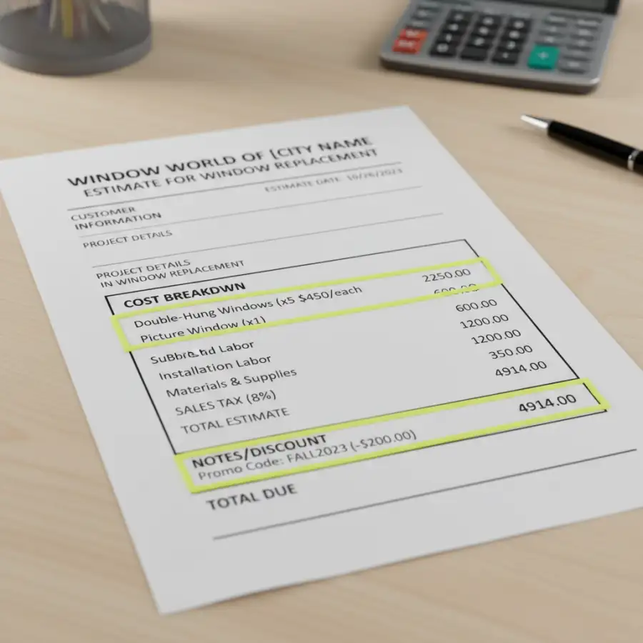 Satisfied homeowner looking through a newly installed, energy-efficient window, reflecting a wise investment.