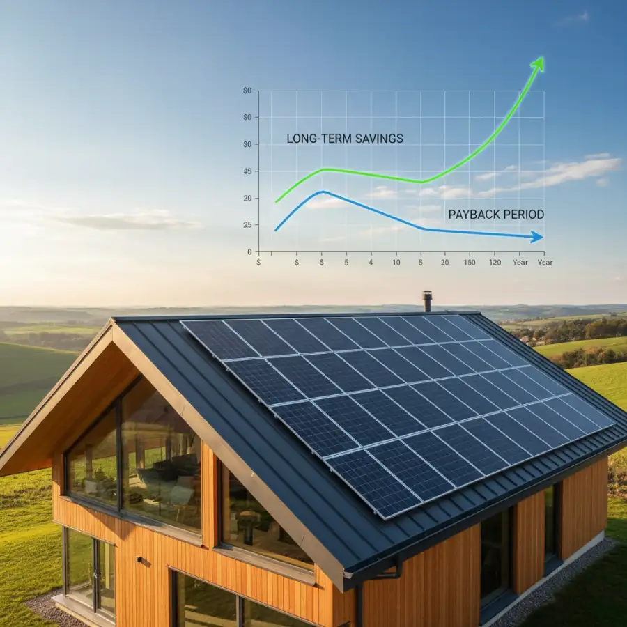Online solar calculator vs. Excel spreadsheet, showing quick estimates vs. detailed ROI analysis.