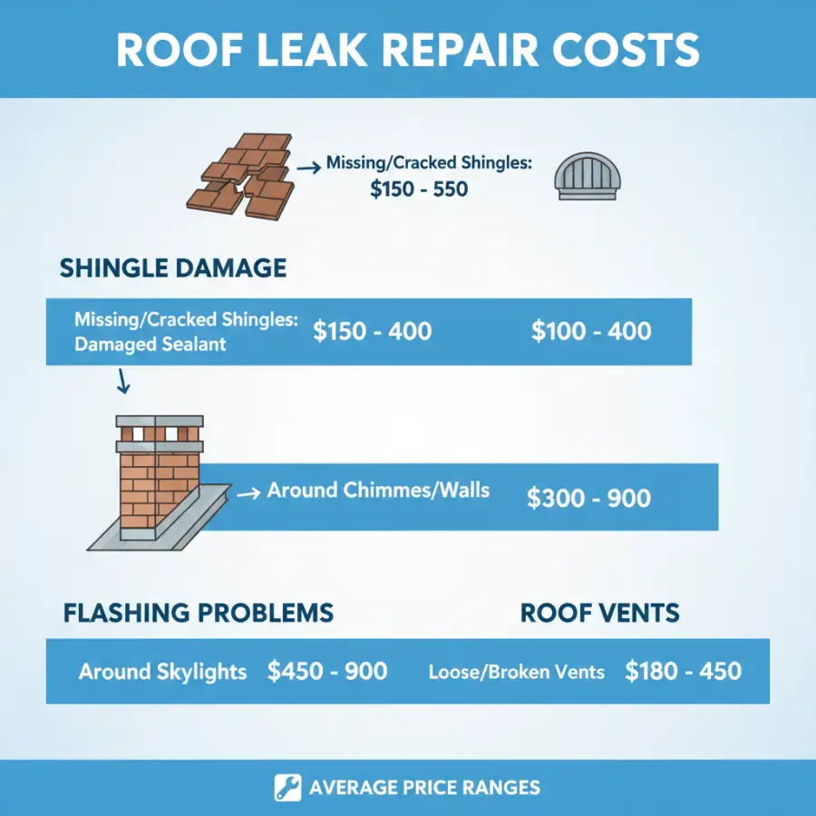 A homeowner examining their insurance policy documents and a smartphone displaying roofing contractor search results, symbolizing the process of understanding coverage and finding professional help for a roof leak.