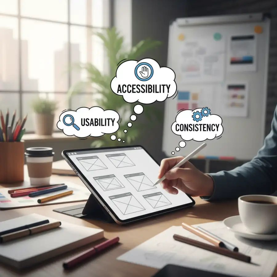 Comparing good and bad mobile banking app designs, showing UX principles in action.