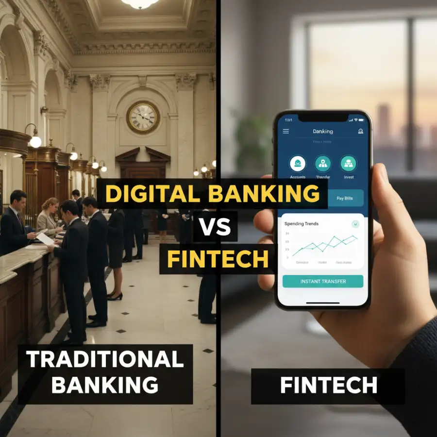 Diverse people using smartphones for financial services, illustrating digital banking and fintech app adoption.