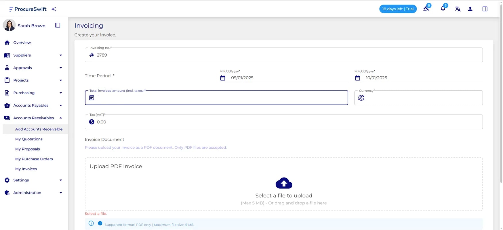 Invitation process configuration