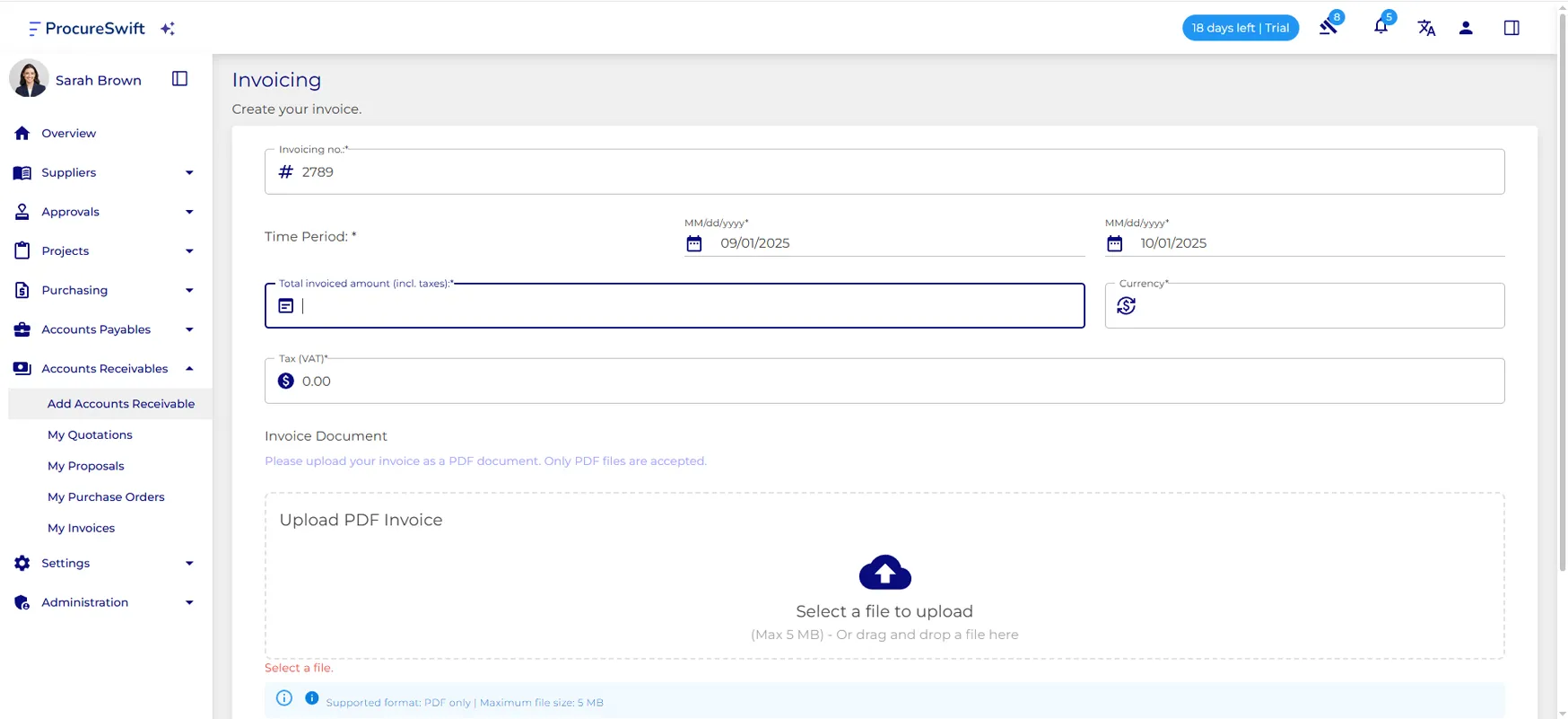 Invitation process configuration