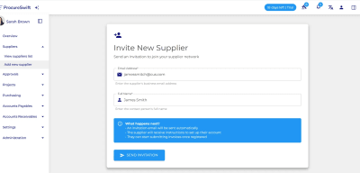 Team member invitation flow