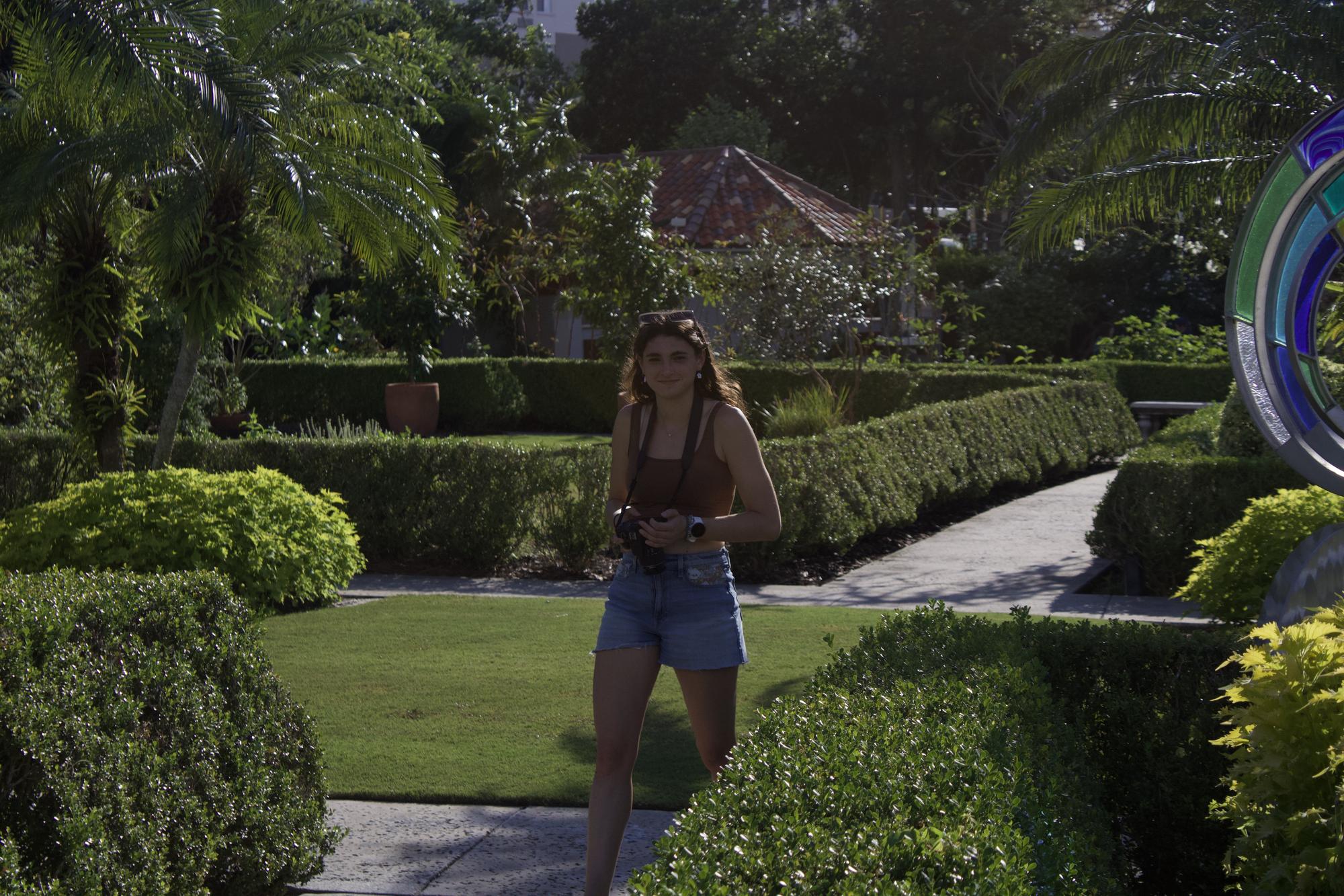 rachel in the garden