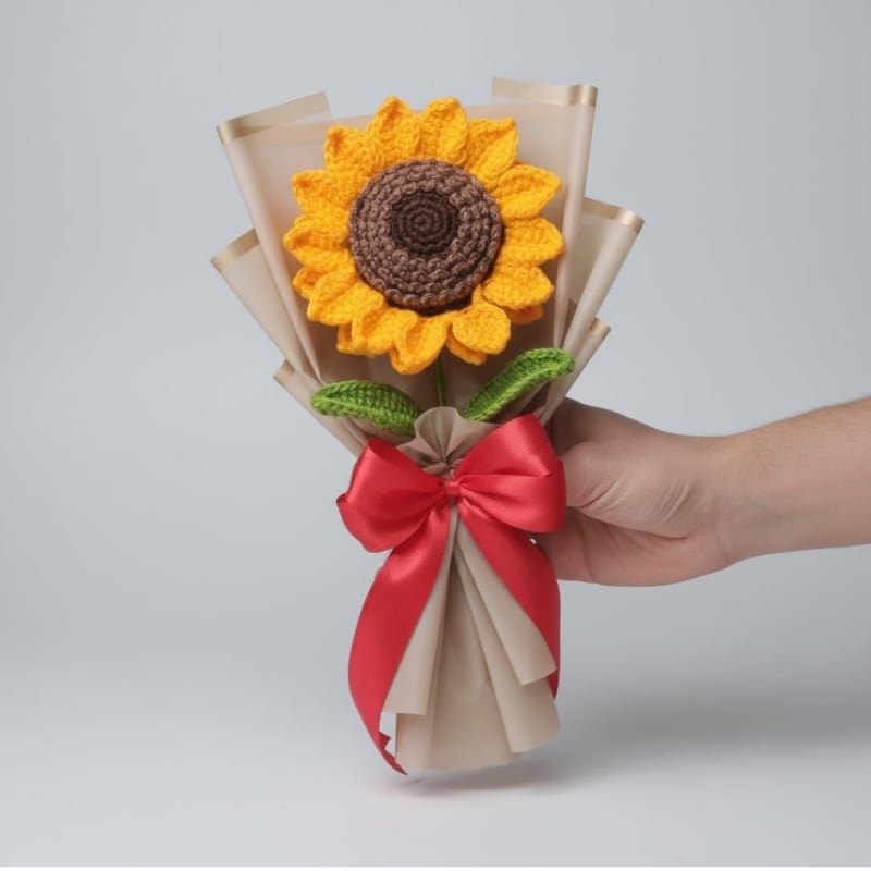 Crochet Sunflower Bouquet Gift