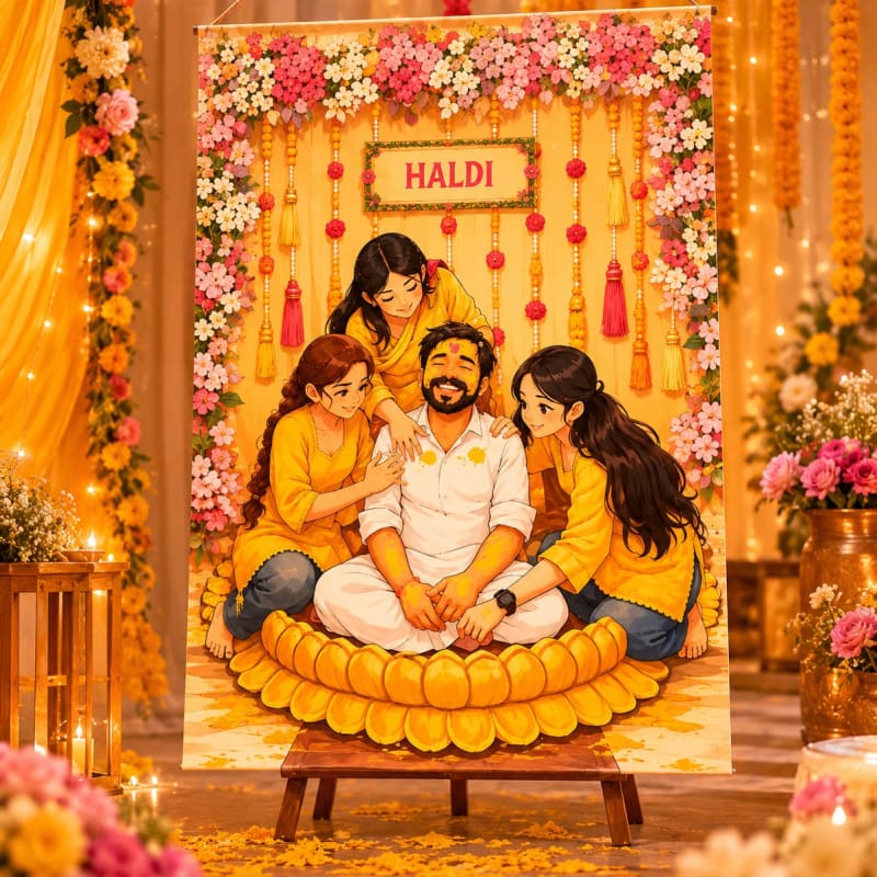 Haldi decoration banner