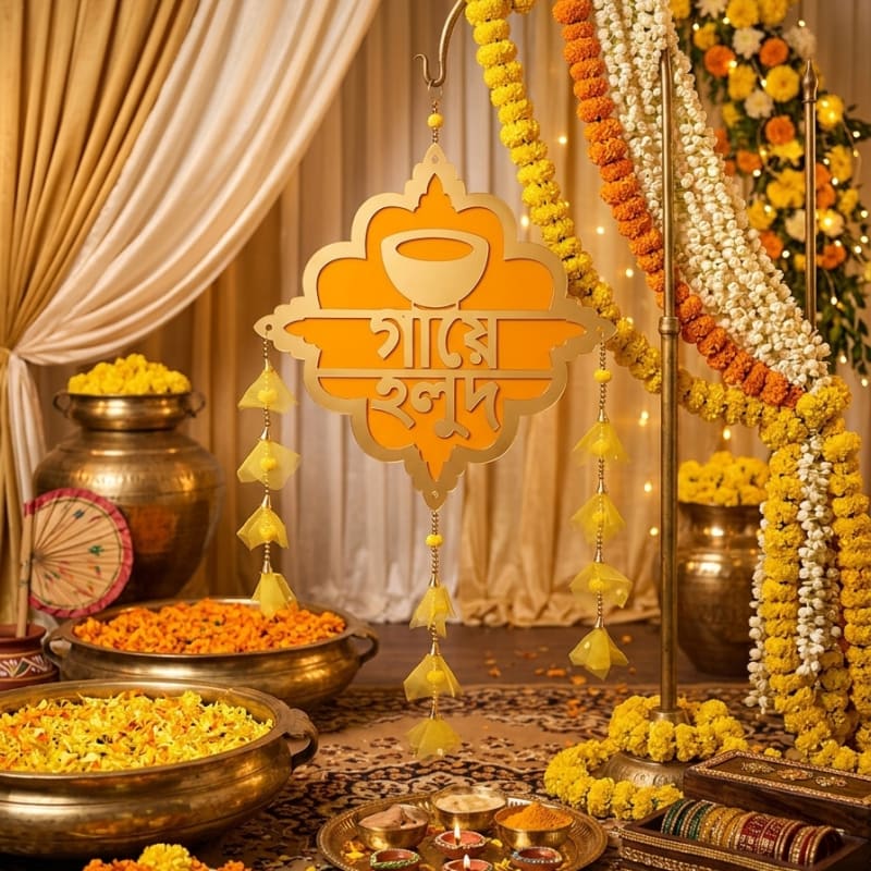 Haldi decoration items