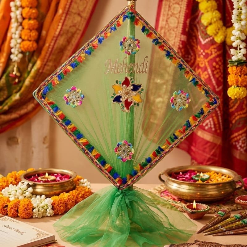 Mehendi decoration items