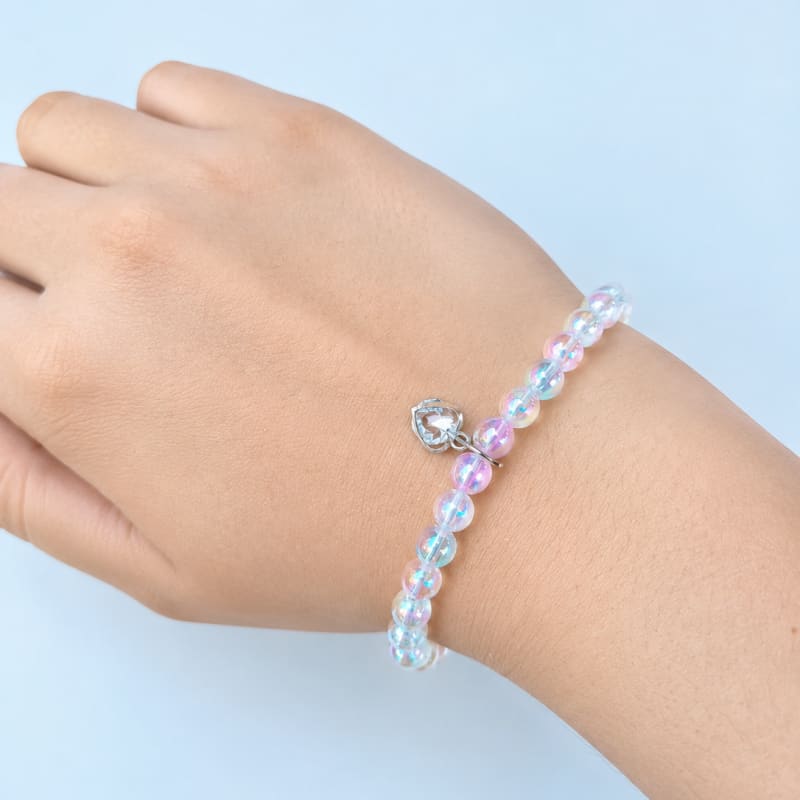 Opal Beaded Heart Bracelet