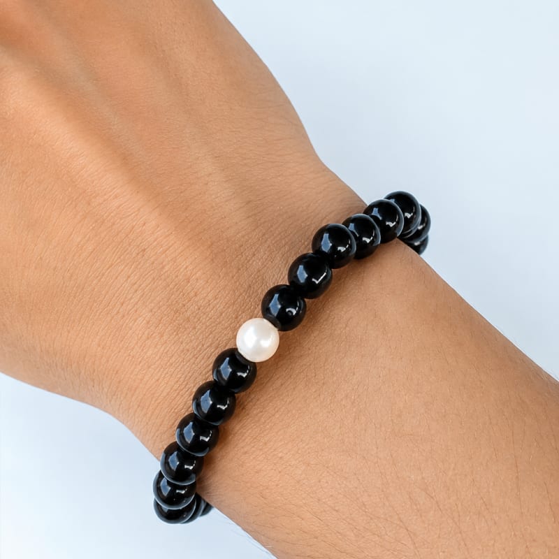 Black Onyx Pearl Bracelet