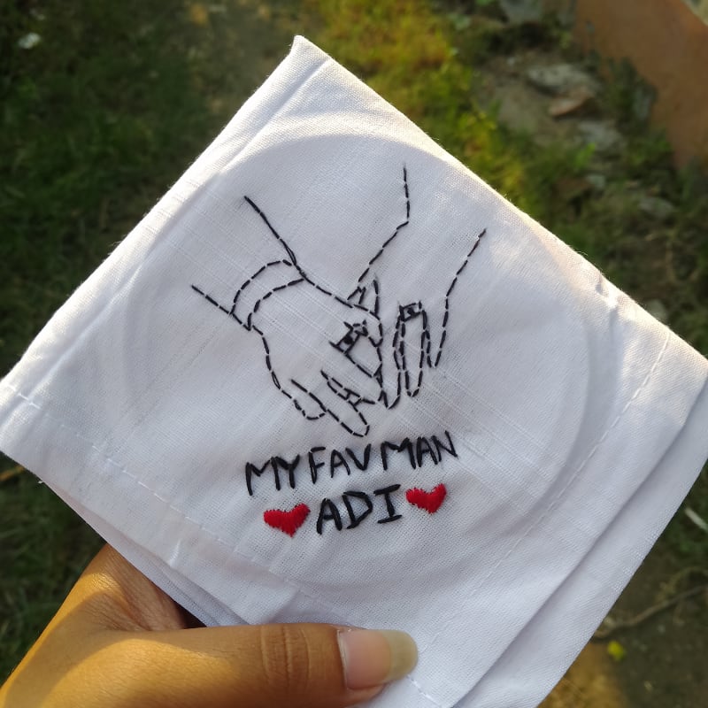 Handmade embroidery handkerchief