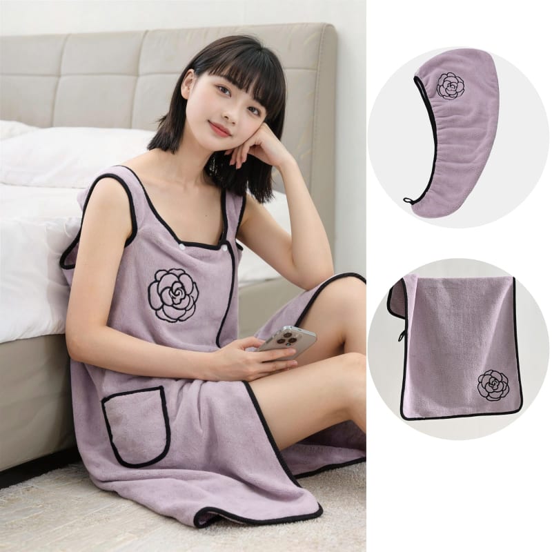 Ladies bath gown set