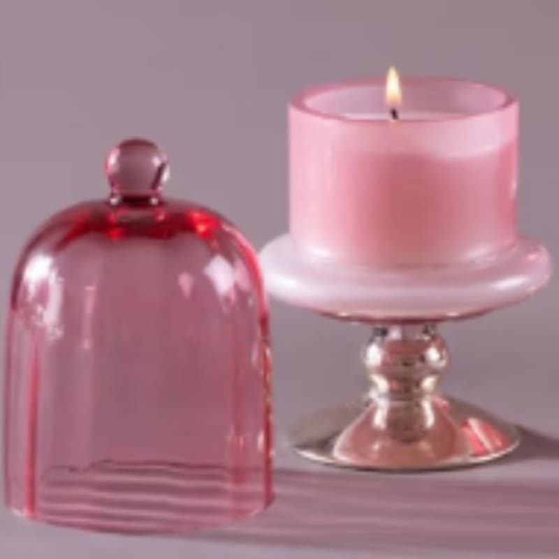 Bel Jar candle jar soya wax faragnce Rose vanilla colour pink