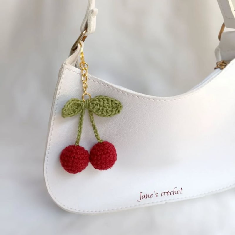 Purse crochet charm