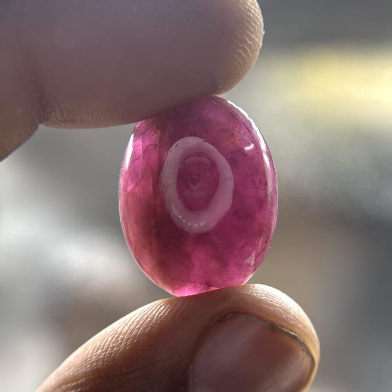 Nutural pink tourmaline cabochon