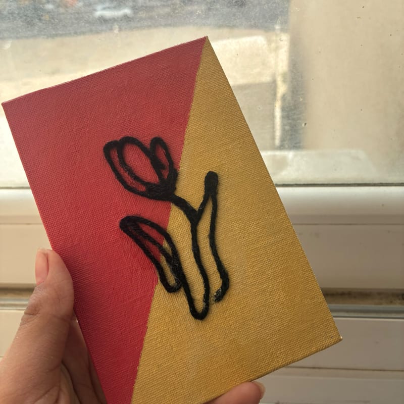 Blush Bloom | Handmade Mini Canvas Painting 🎨