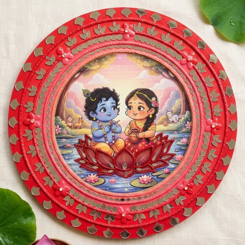Radha Krishna Lippan Art