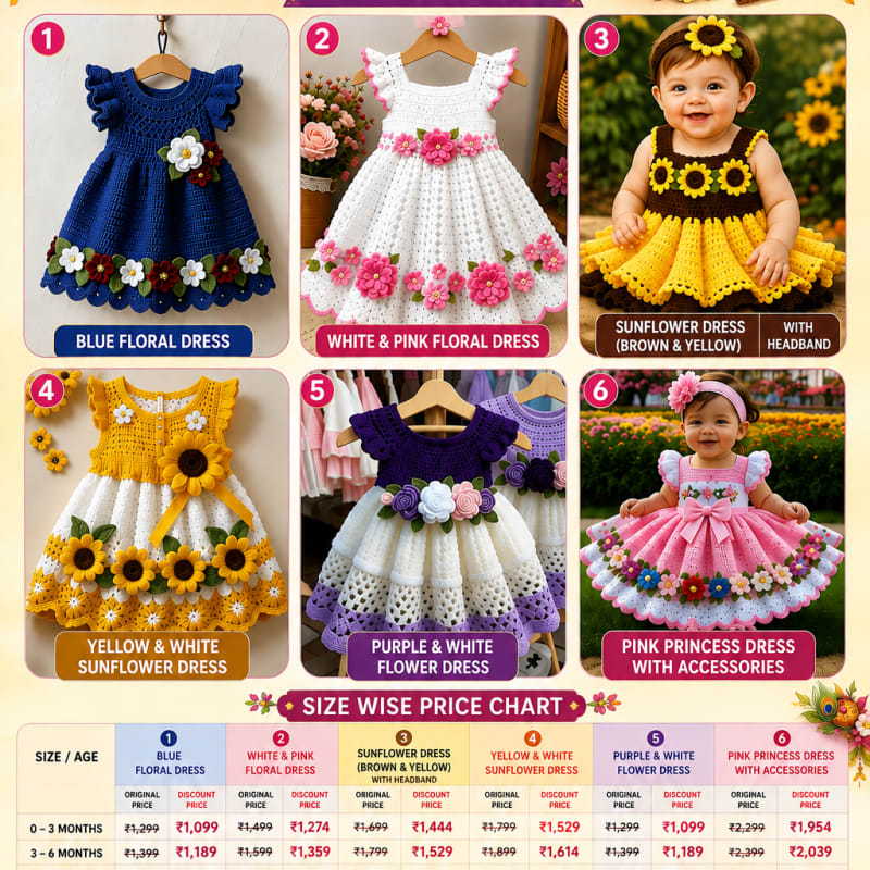 Homemade Crochet Frocks