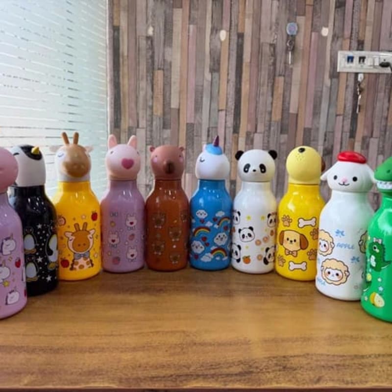 Animal face water bottle