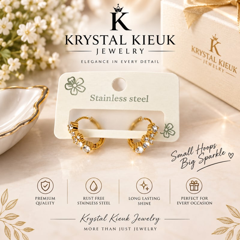 Crystal Cuff Earrings