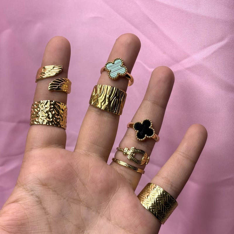 Gold anti tarnish rings