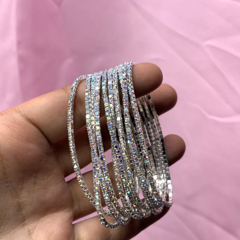 Silver rhinestone bracelet
