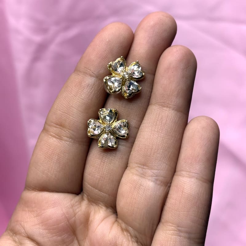 Clear white crystal earrings