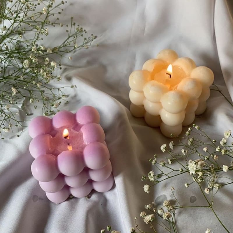 Bubble Candle - Aesthetic Soy Wax Cube Candle